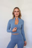 Essential Cropped Zip Jacket – Mineral - Pretty Peach